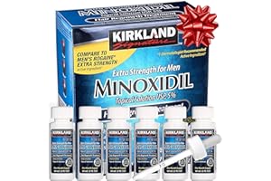 OLINE Minoxidil Liquid Extra Strength Hair Regrowth Treatment for Men, 5% Topical Solution, 6 Months Supply - Dropper Applicator and Bonus Free Instructional Guide Included