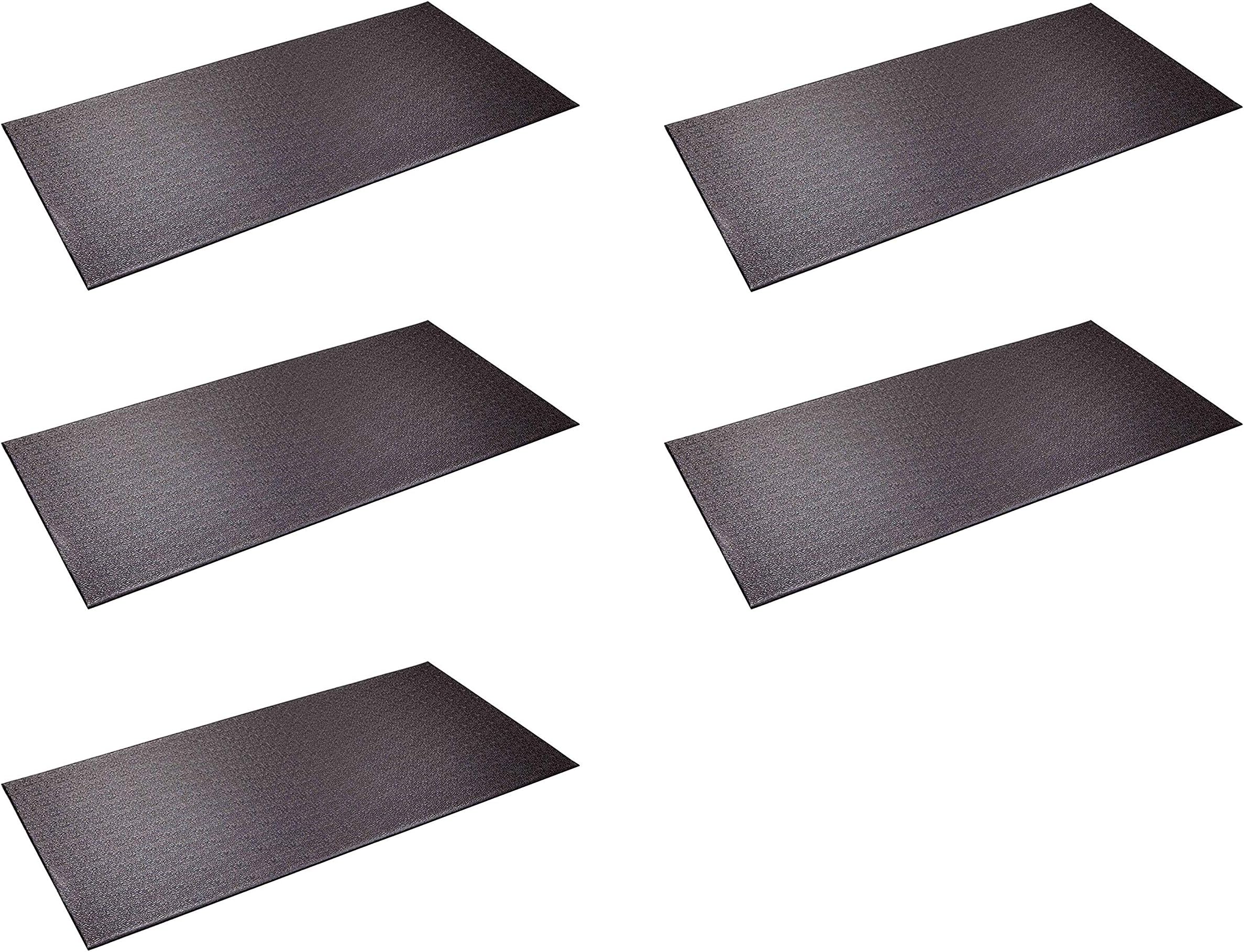 SuperMats Heavy Duty Equipment Mat 13GS Made in U.S.A. for Indoor Cycles Recumbent Bikes Upright Exercise Bikes and Steppers (2.5 Feet x 5 Feet) (30-Inch x 60-Inch) (Five Pack)