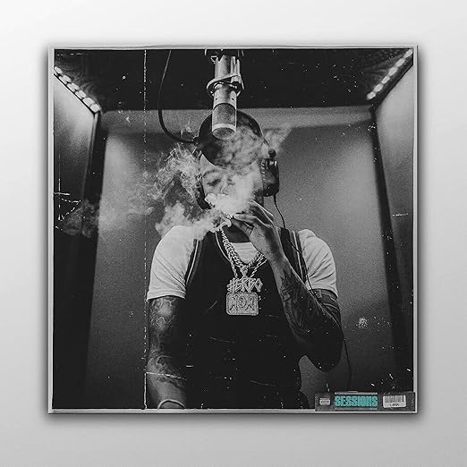 Amazon Com G Herbo Sessions Album Cover Canvas Poster Wall Art
