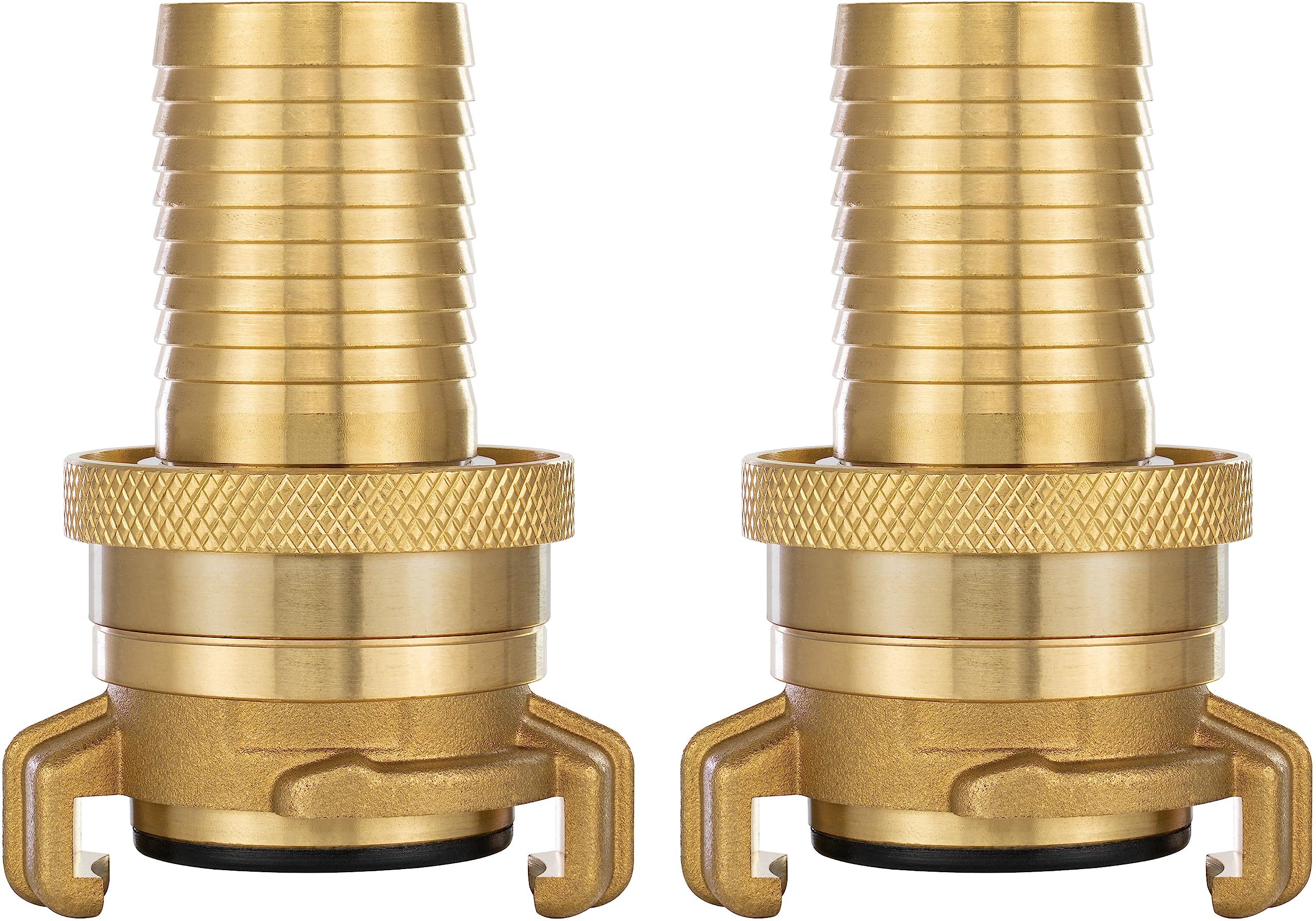 Poppstar Brass Suction and high-Pressure Coupling, 2 Pieces (1 1/4 inch Hose Grommet) with Sealing Ring and locknut, for 31.8 mm Hose Inner Diameter