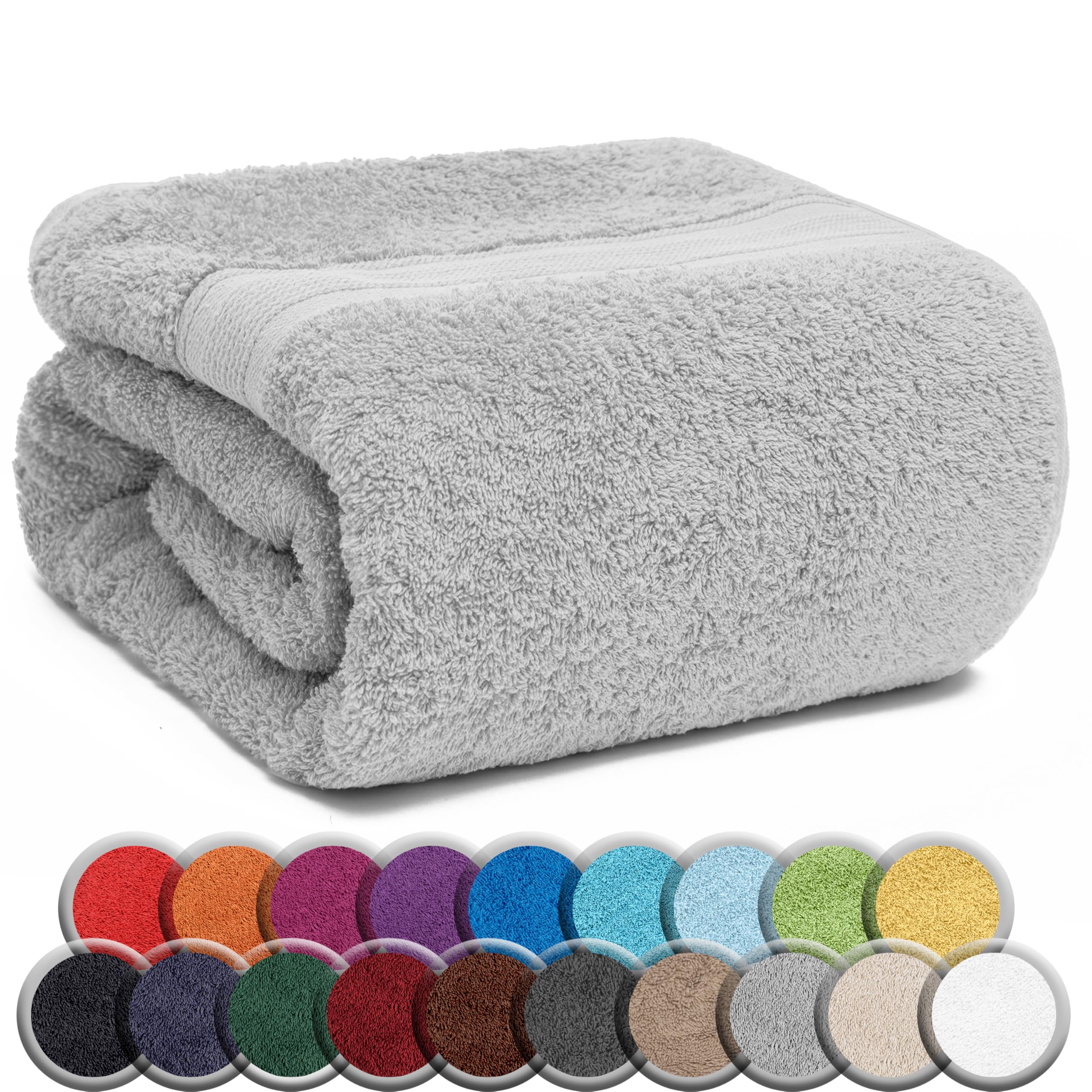 Unbekannt NatureMark Sauna Towel/Bath Towel - Premium Quality 80 x 200 cm - Sauna Towel 100% Cotton - Colour: Silver Grey
