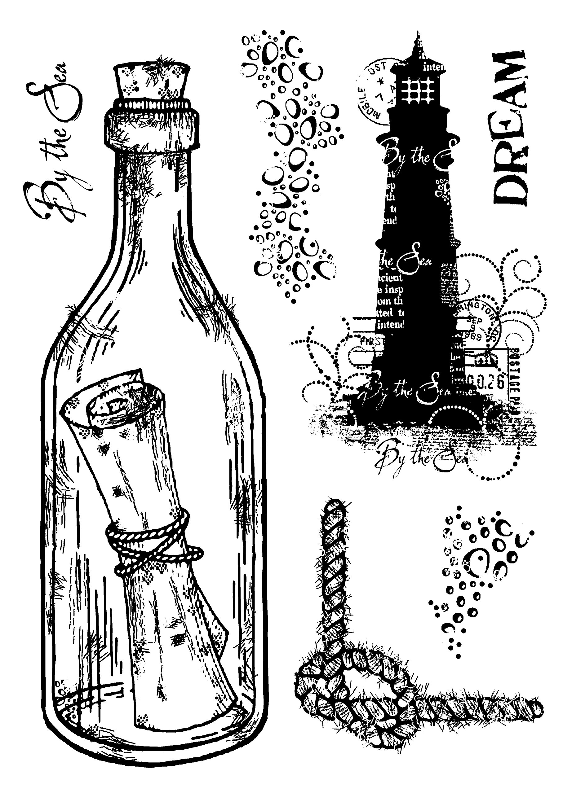 Francoise Collection - Clear Magic Stamps - Message in a Bottle