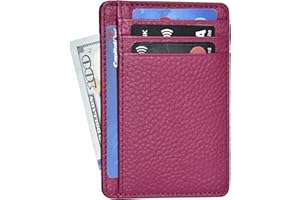 OAK LEATHERS Real Leather Slim Minimalist Wallet for Men and Women -RFID Blocking Front Pocket Thin Credit Card Holder Stylish Wallets