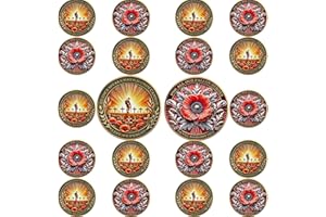 BHealthLife 20 Pcs Poppy Military Coins Soldier Memorial Coin Thank You for Your Service Appreciation Coins for Veterans Memo