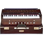 Bina Harmonium Bina No.17 Delux, Folding Portable Version, Special Double Reed, Safri, Kirtan, 9 Stops, 3-1 2 Octaves, Rosewood Color Model 17Dx