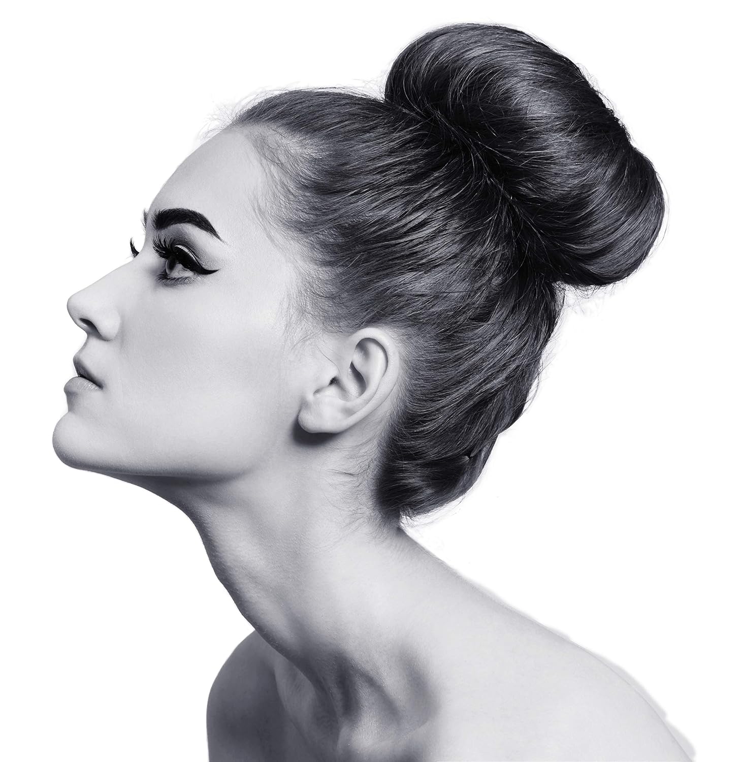 Beaute Galleria Hair Donut Bun Maker Ring Style Mesh Chignon Ballet Sock Bun (X-Large, Brown): Beauty