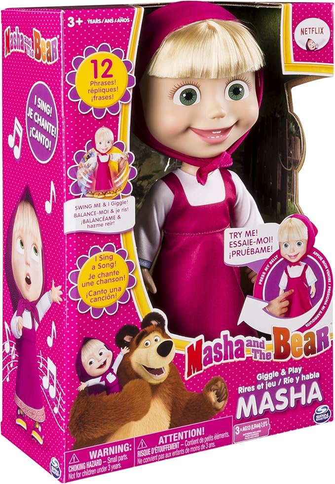 masha and the bear 12 inch giggle and play masha doll