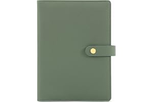ZICOTO Aesthetic A5 Binder with 6 Golden Rings - Refillable & Sturdy Planner w Pockets Keeps You Perfectly Organized - Mini Notebook with Magnetic Closure Works Great as Photocard Binder for All Your Cards
