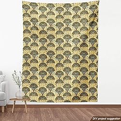 Ambesonne Egyptian Print Fabric by The