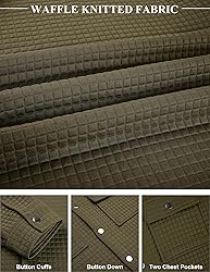 COOFANDY Men's Quilted Shirt Jackets Lightweight