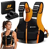 POITREX Pockets Weighted Vest for Women Workout, Sports Fitness Equipment | For Runing, Walking, Strength Training &amp; Weight Loss, 8lbs Zip Adjustable Exercise Vest, U slim shaped, Reflective Design