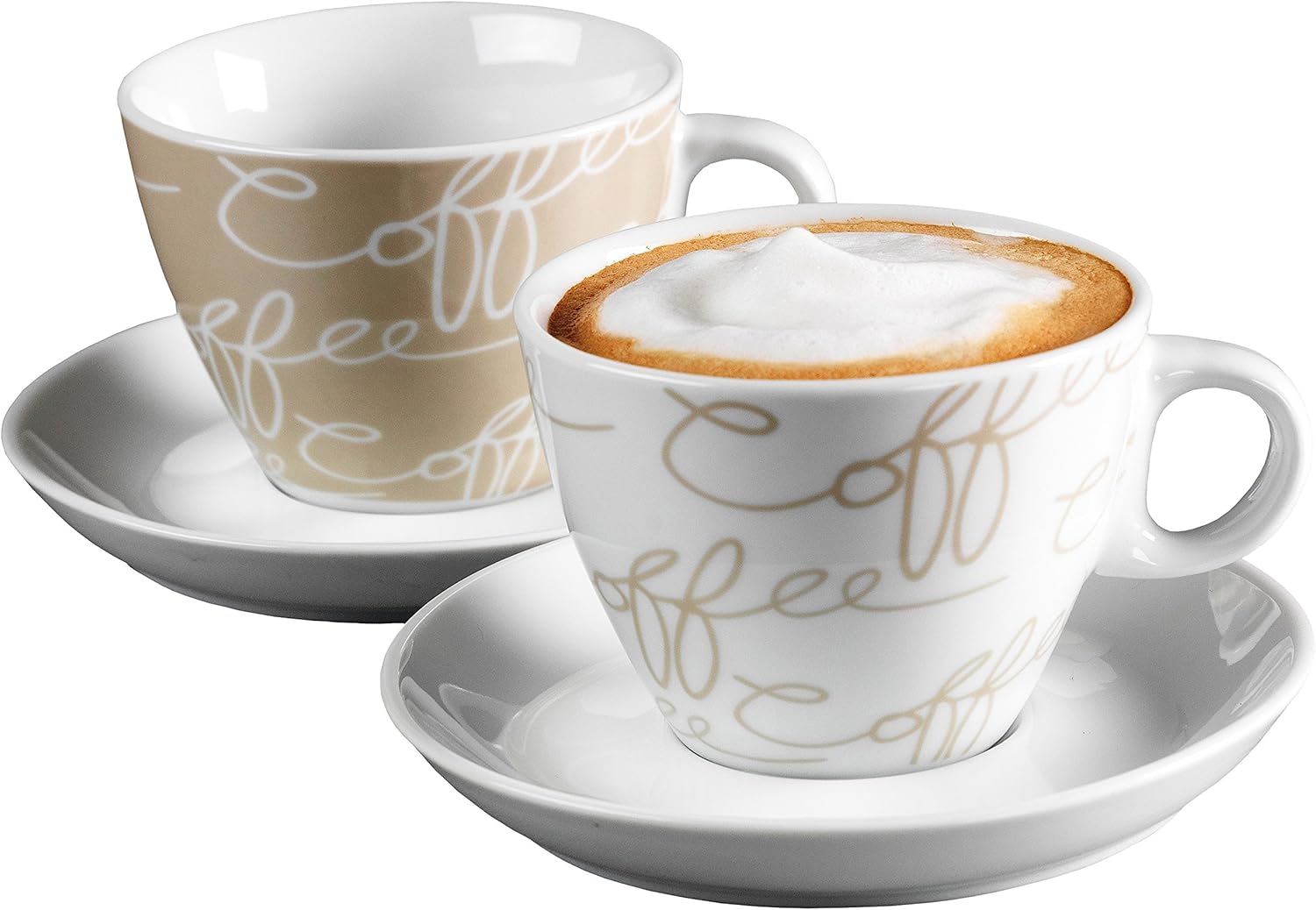 Ritzenhoff & Breker Cappuccino-Set Cornello Creme, 4-teilig