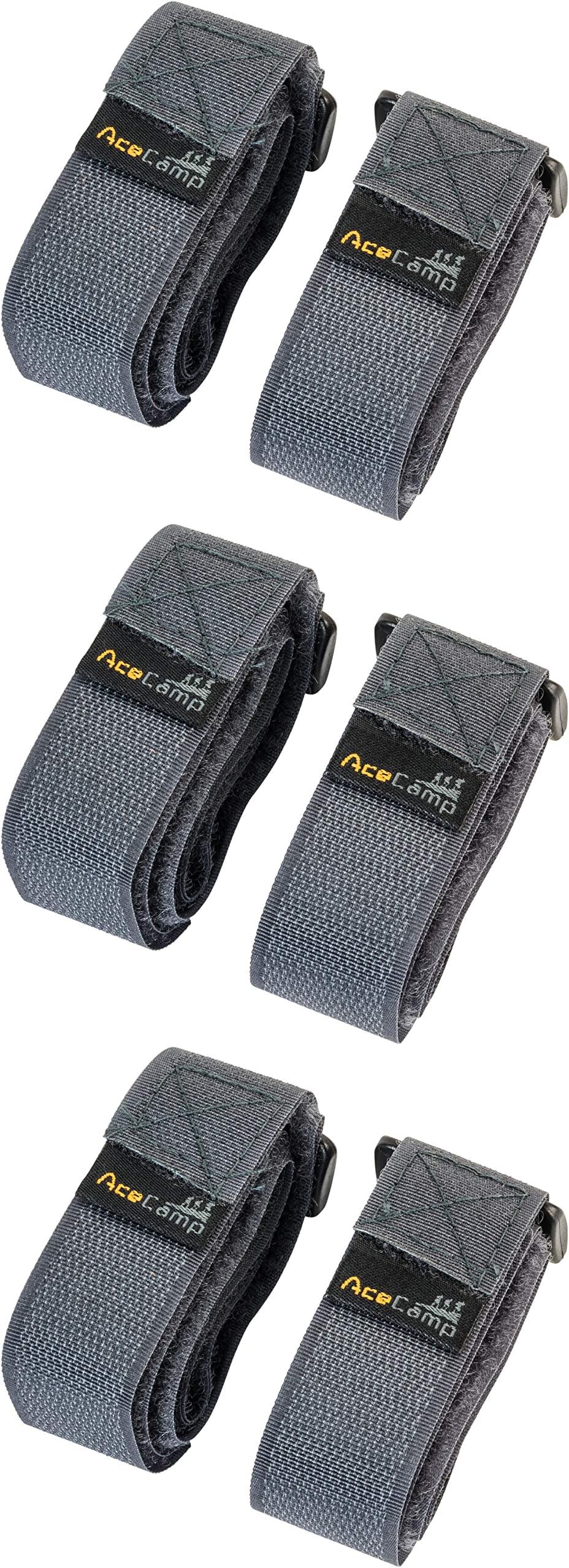 AceCamp 3x Strap Packing Strap 2.5 x 90 cm Strap All-purpose Belt Strap, Bike, Sport, Twin Pack Black or Blue