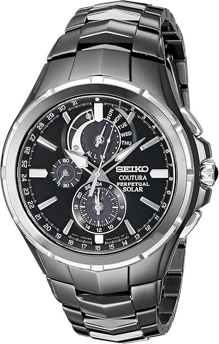 seiko men's coutura solar perpetual chronograph watch