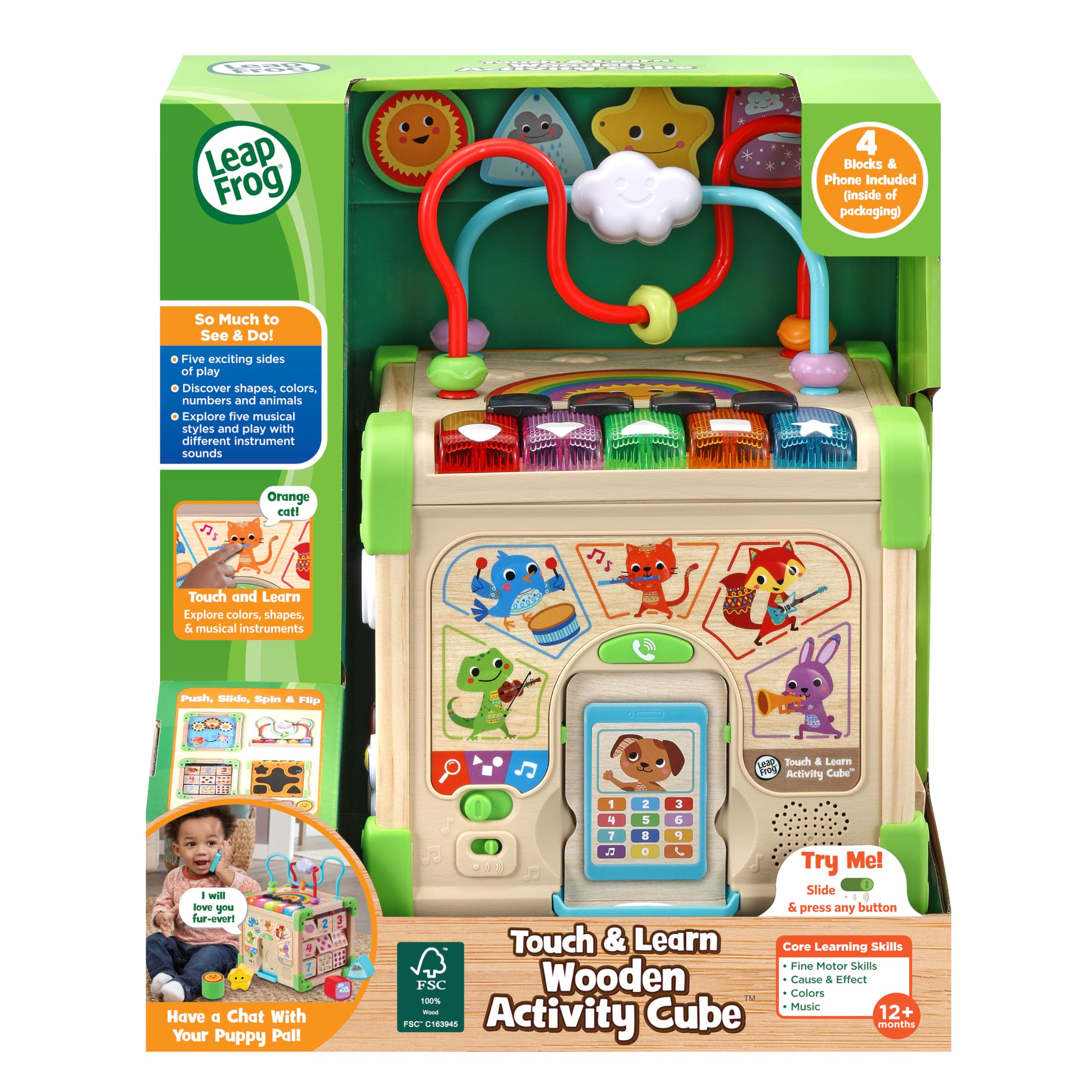 LeapFrog Touch and Learn Wooden Activity Cube