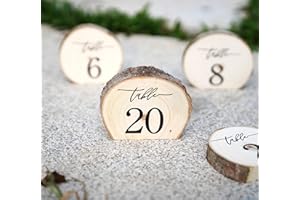 Rainbow Pana Wooden Wedding Table Numbers 1-20, Perfect for Centerpiece, Reception, Decoration, Party, Anniversary