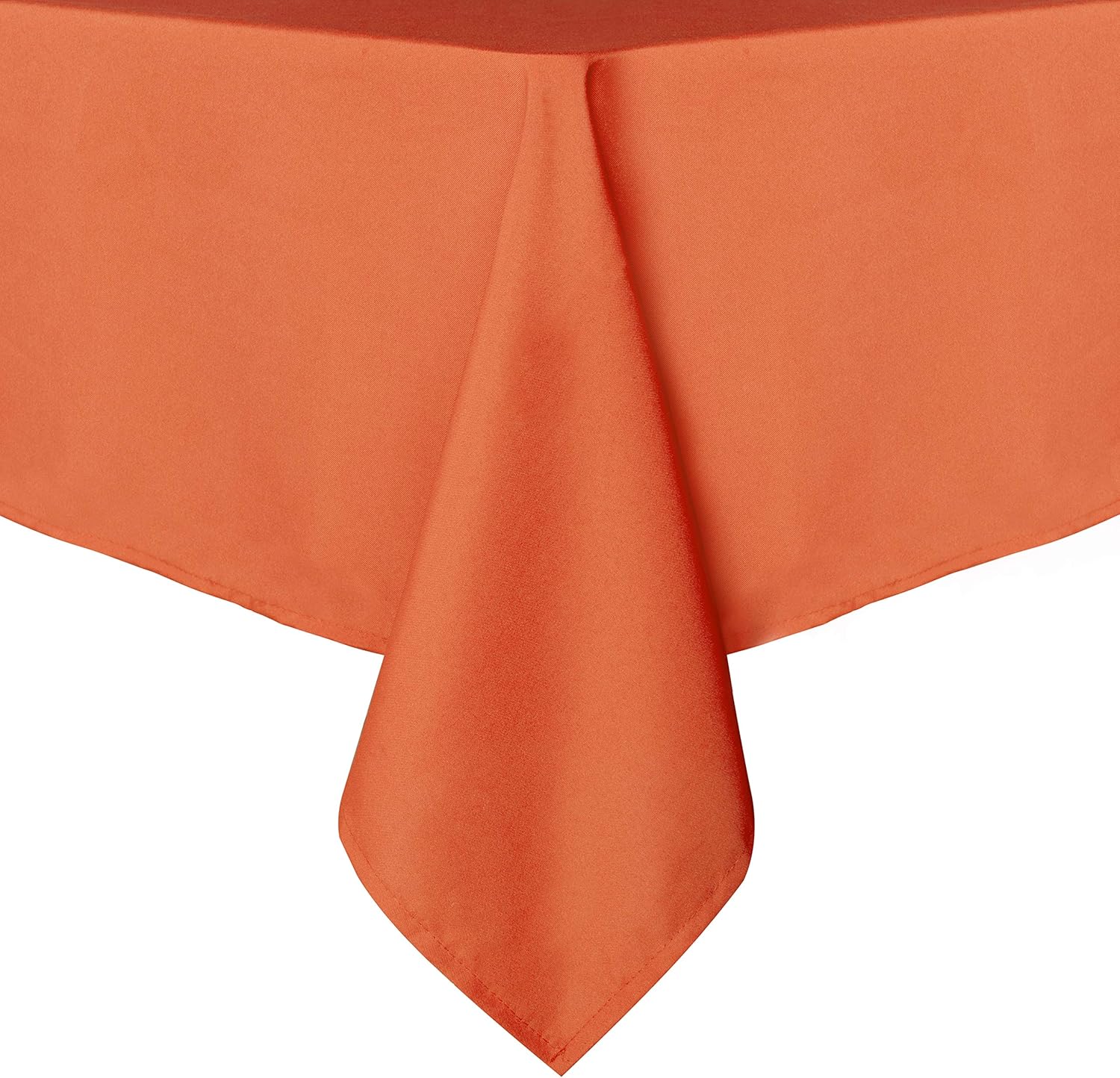 sancua Rectangle Tablecloth - 60 x 84 Inch - Stain and Wrinkle Resistant Washable Polyester Table Cloth, Decorative Fabric Table Cover for Dining Table, Buffet Parties and Camping, Orange: Home & Kitchen