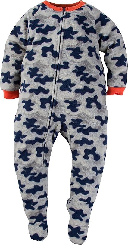 Only Boys Schlafanzug Einteiler Fleece - Football & Camouflage Design