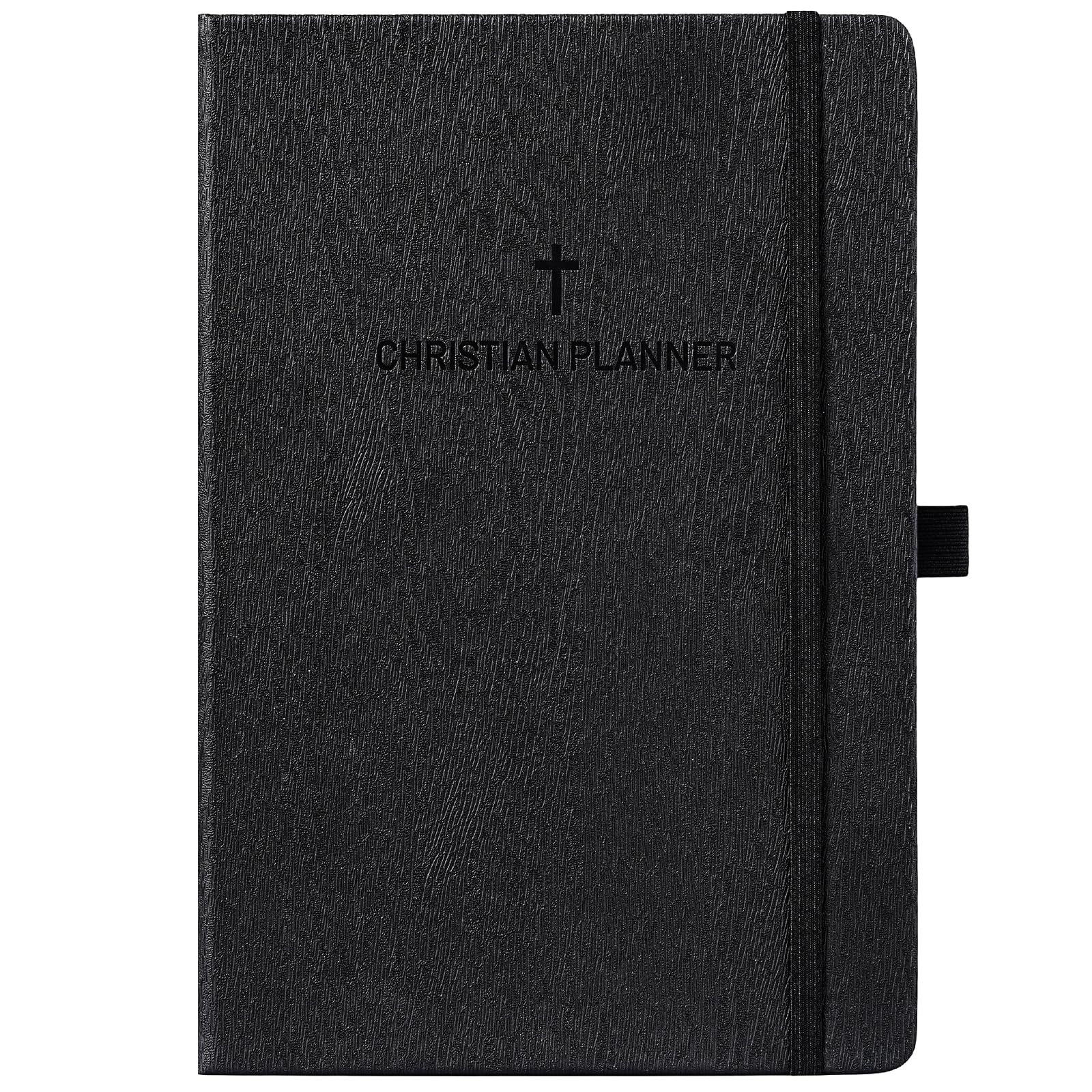 Photo 1 of 2026 Christian Planner - Daily Bible Planner 2026, 5.7" x 8.4", JAN. 2026 - DEC. 2026, 2026 Weekly & Monthly Planner with Pen Holder, Back Pocket, Elastic Closure, Hardcover - Black