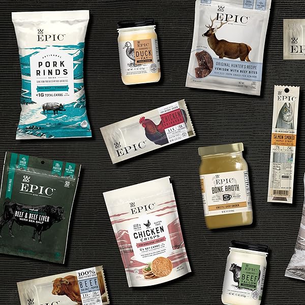 EPIC VENISON SEA SALT & PEPPER BARS, KETO FRIENDLY, GLUTEN FREE, 4 CT