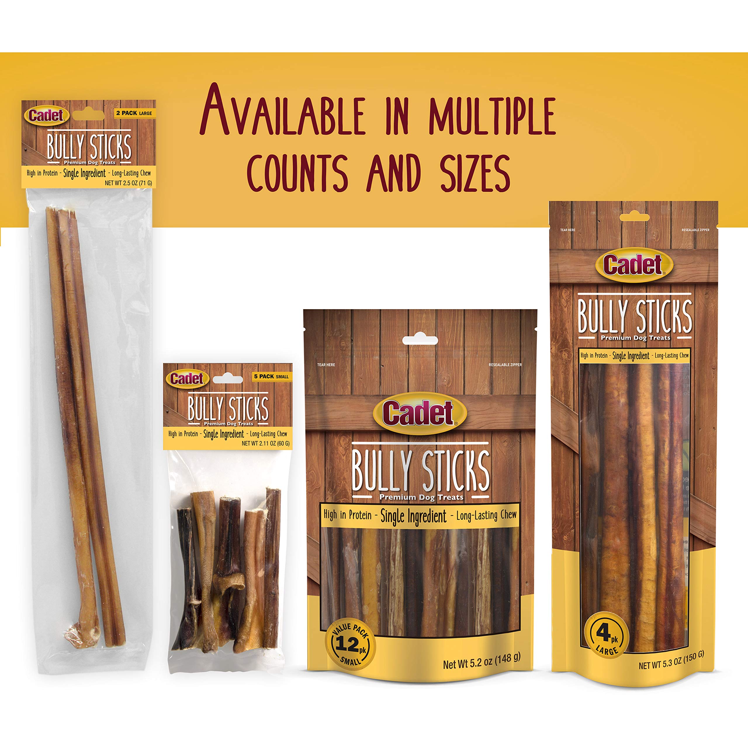 cadet gourmet bully sticks 12 pack