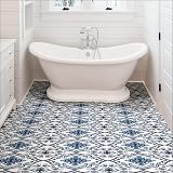 FloorPops FP3932 Marrakesh Floor Tiles Blue Peel and Stick view 4