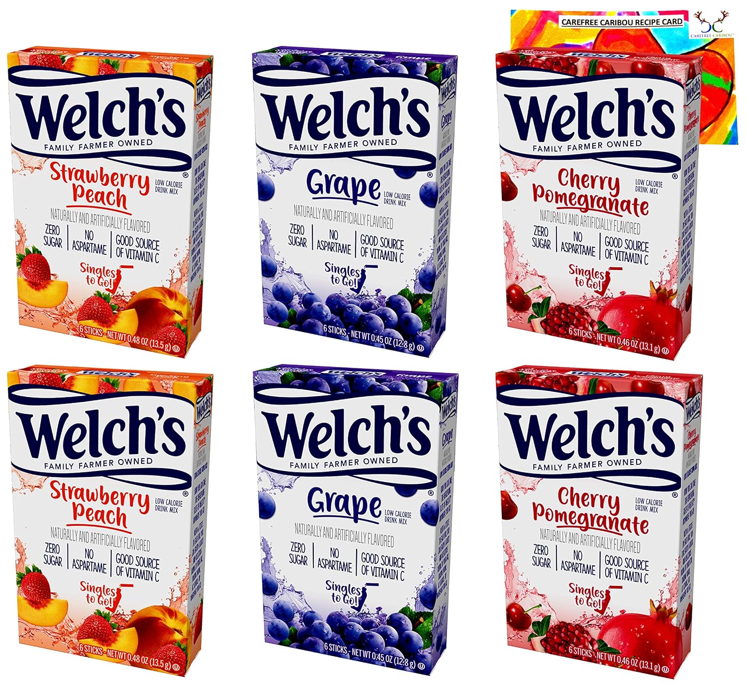 Welchs Singles To Go Drink Mix Bundle With Gummy Bears