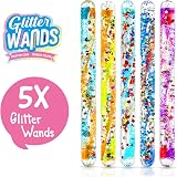 JFA Supplies Pack of 5 Spiral Glitter Wands 16 cm Assorted Colours Shapes view 5