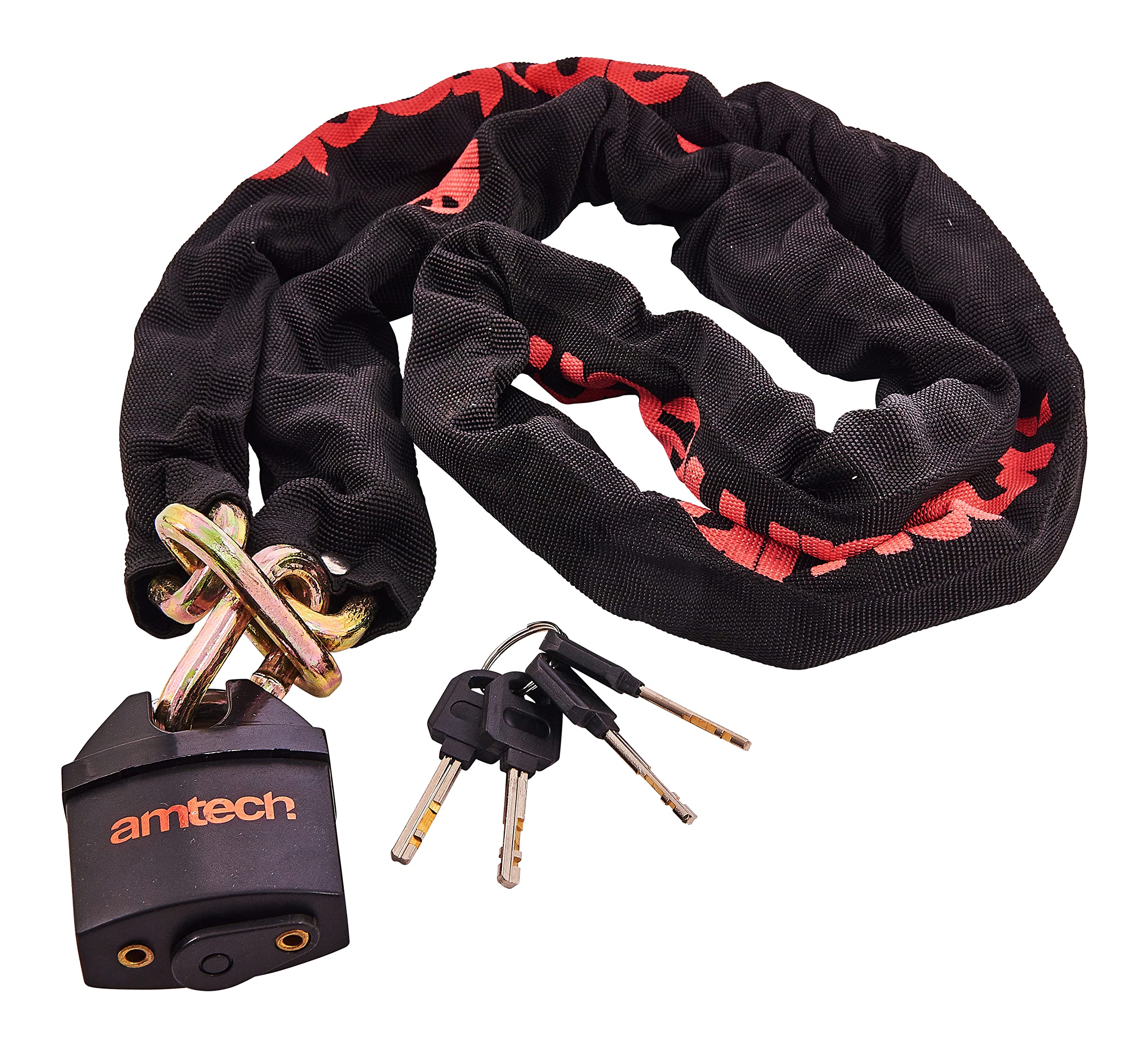 Amtech S3280 180cm (72") Sleeved Chain Lock with Square Links