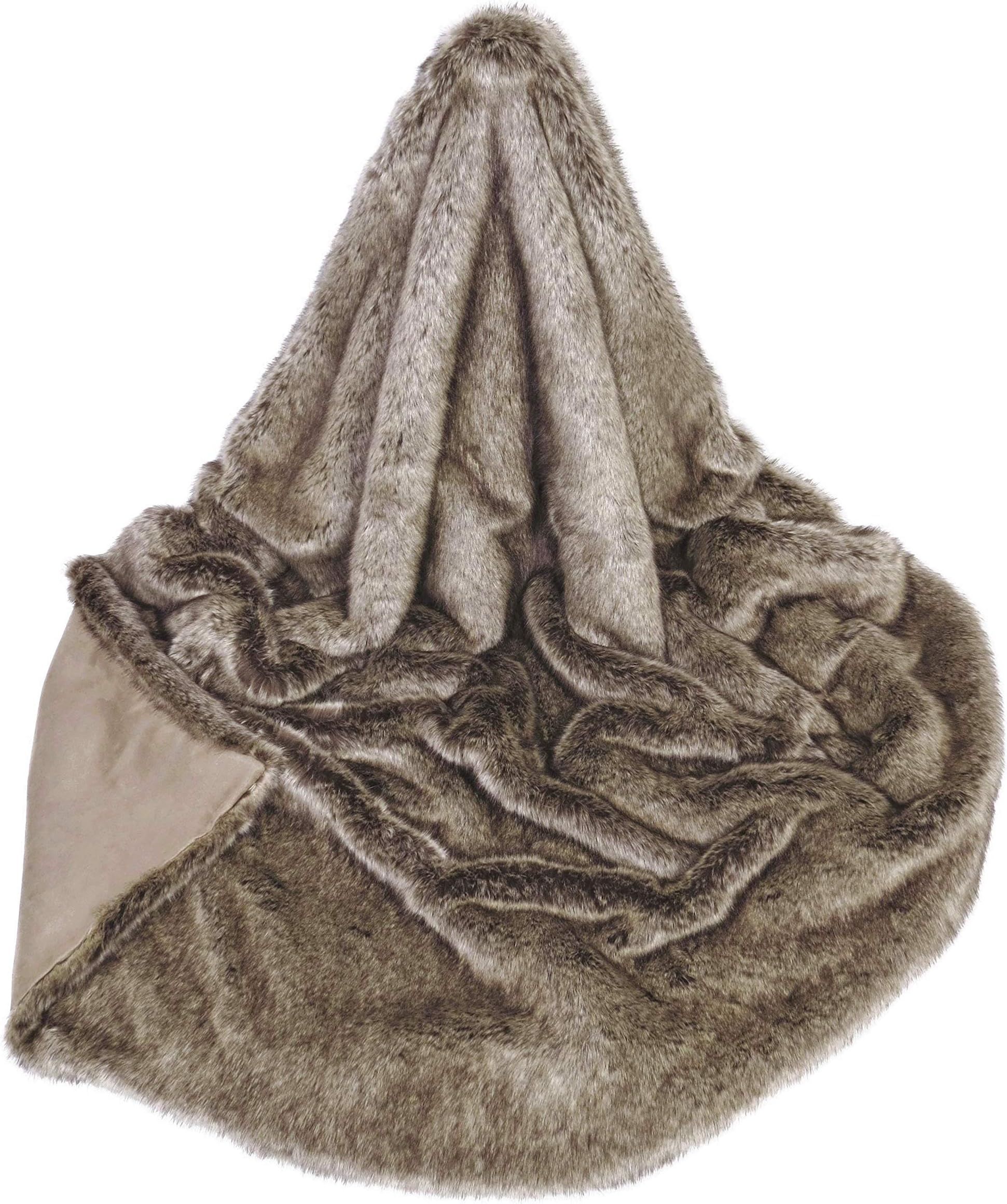 Chocolate Truffle Luxury Faux Fur Throw - 2 sizes (KS - Kingsize Bed Cover 220x230 cms)
