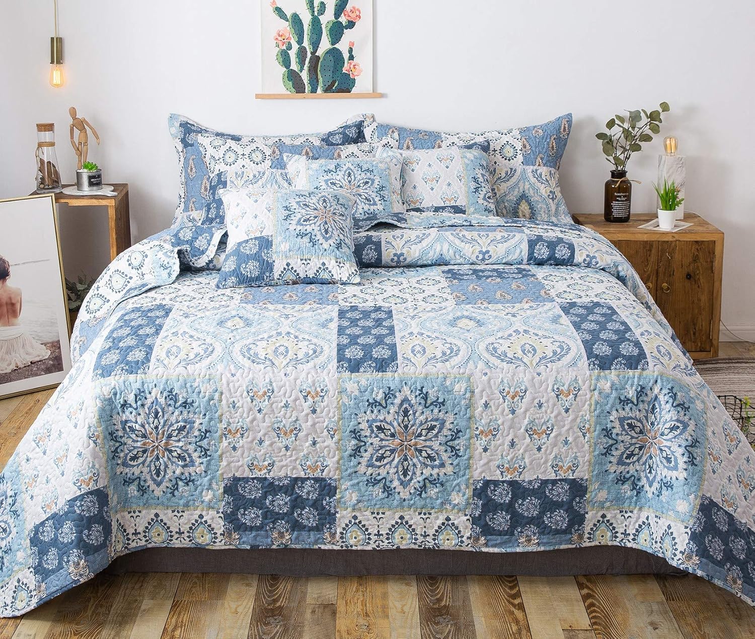 Amazon Com Tache Mediterranean Blue Coastal Cottage Villa Pastel