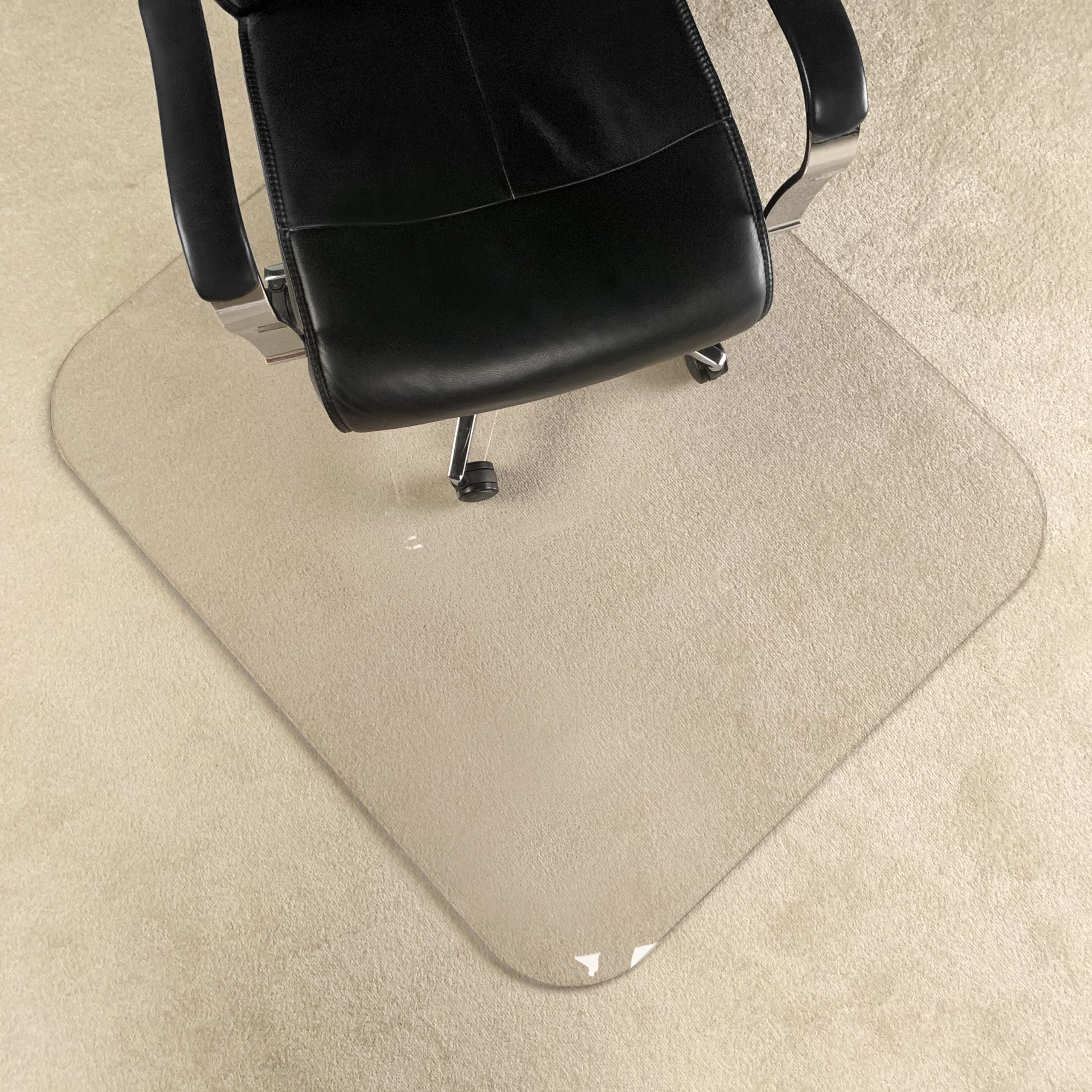 Photo 1 of 2Pack Crystal Clear 1/5" Thick 47" x 40" Heavy Duty Hard Chair Mat, Can be Used on Carpet or Hard Floor