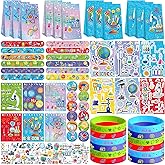 Science Party Favors, Including Gift Bags , Stickers Badge Slap Bracelets Silicone Wristbands DIY Stickers , for Science Lab 