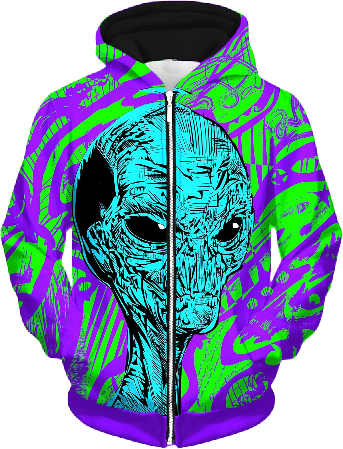 trippy alien hoodie