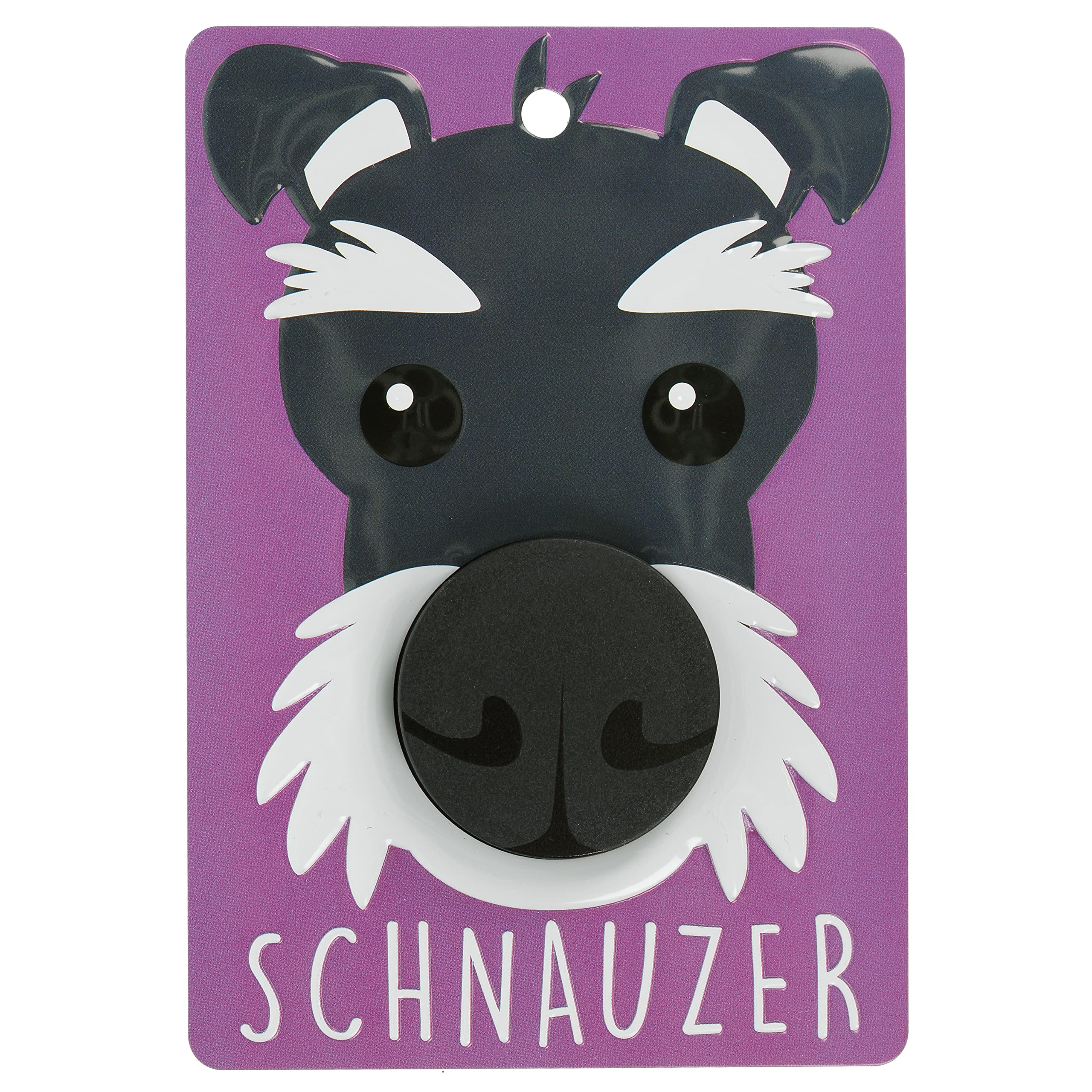 Pooch Pals Schnauzer Dog Lead Holder Wall Mounted Plaque Pop-Out Hook Hanger
