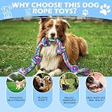 Aitmexcn Dog Rope Toys 37 Inch Five Knots Indestructible Chew Tug Toy view 4