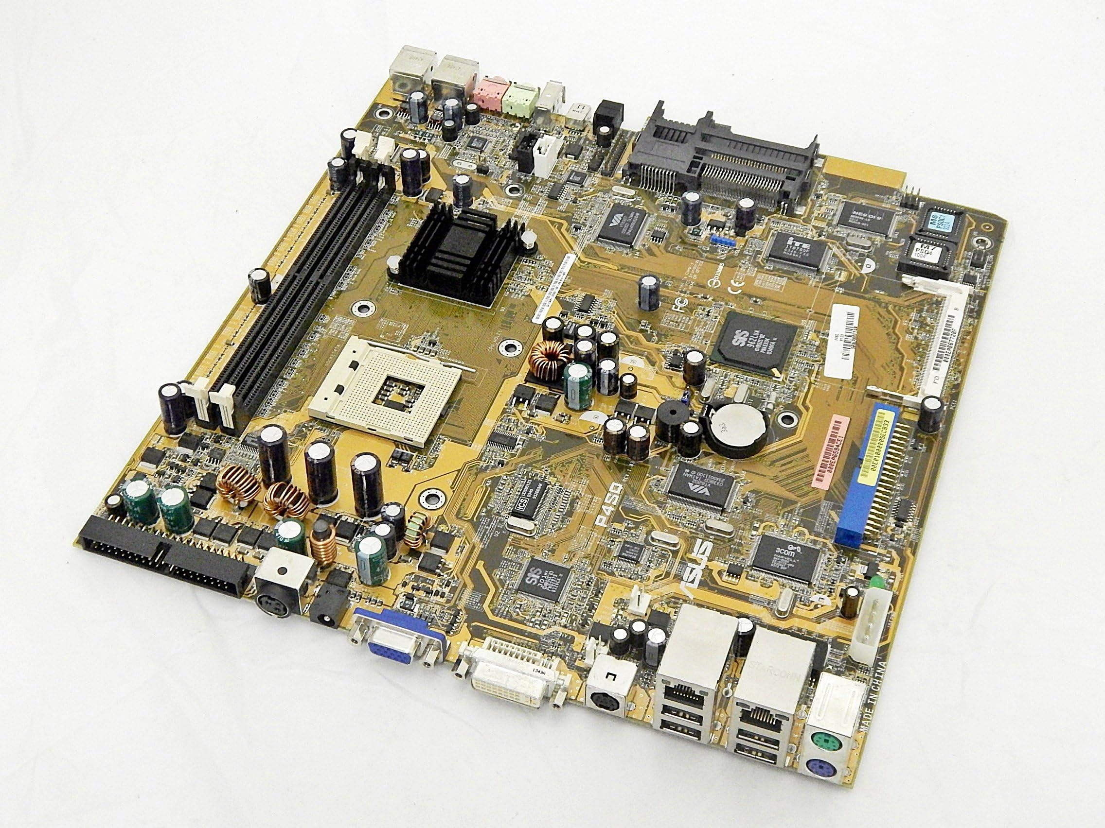 ASUS P4SQ rev. 1.03 SiS 651 Intel Pentium 4 Socket-478 DDR Motherboard for ASUS DigiMatrix System with Onboard SiS Video/ADI 6-CH Audio/1000Mbps Gigabit LAN