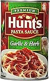 Hunt's Garlic & Herb Pasta Sauce, 24 Oz. (Pack of 12)
