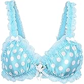 Satini Sissy Frilly Lace Fitted Satin Bralette