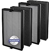 Popurure KF310 Replacecment Filter Compatible with Kenmore SMART 1500e Series Air Purifier PM3020, Part No.KF310 Filters, with 3-in-1 True HEPA Filters, 4-Pack