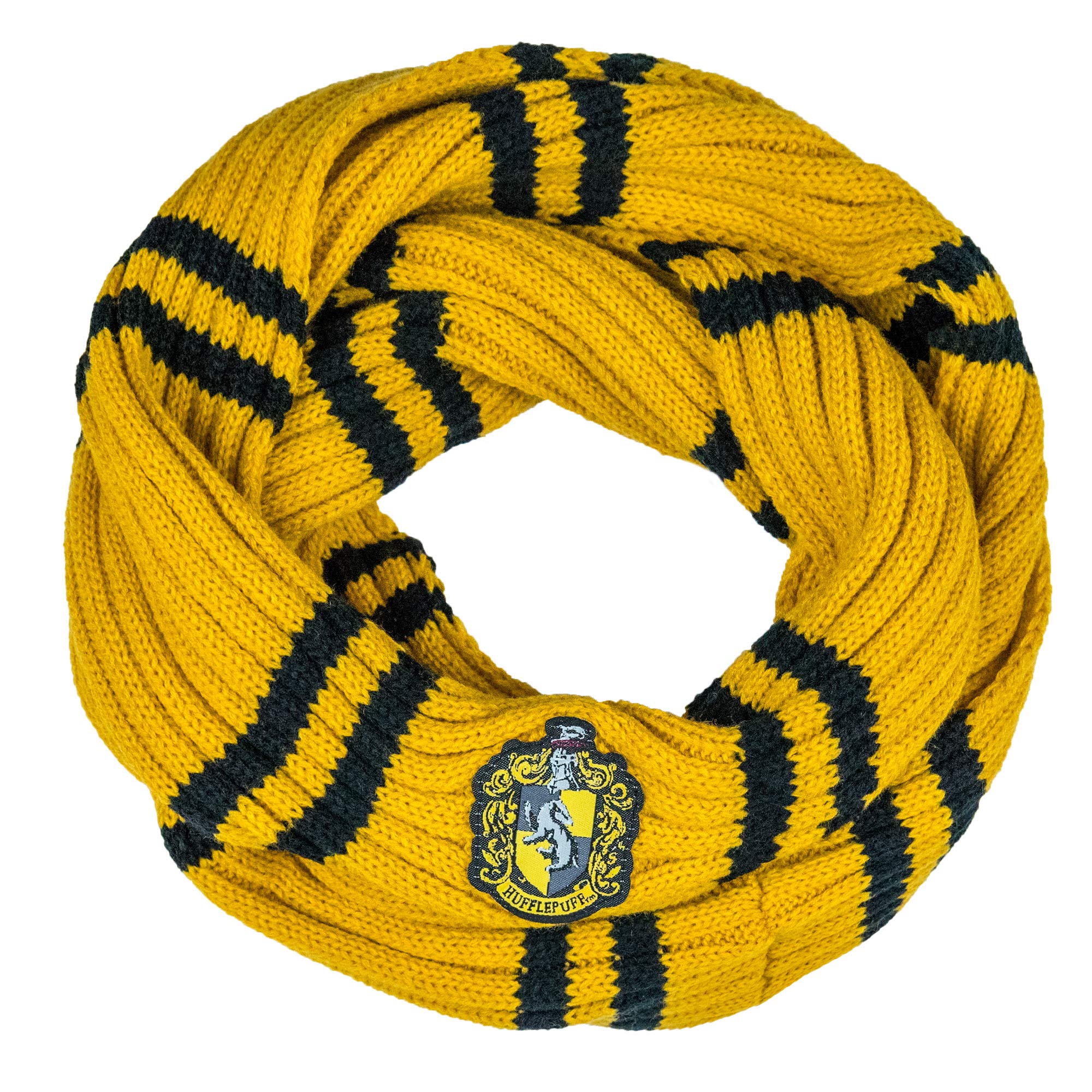 Cinereplicas - Harry Potter - Infinity Scarf - Ultra soft - Officially licensed - Hufflepuff - 190 cm - Yellow & black