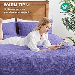 Love's cabin Twin Quilt Bedding Set Deep Purple