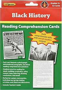 Edupress Reading Comprehension Social Studies Cards, Black History (EP63540)