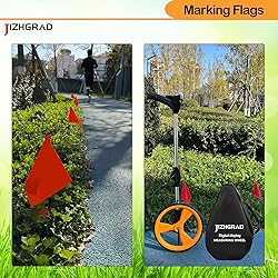 100Pack Red Marking Flags, JIZHGRAD 16x4x5 Inch