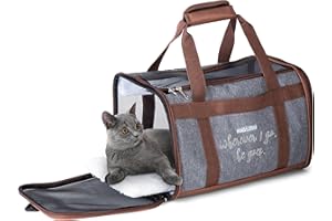 Star Wars for Pets The Mandalorian Soft Pet Carrier “Wherever I go, he goes” Gray & Brown | for Pets 15 x 9 x 9 Dog Travel Bag| Luggage Carrier for Dogs, Fits Under Plane Seat (FF19733)