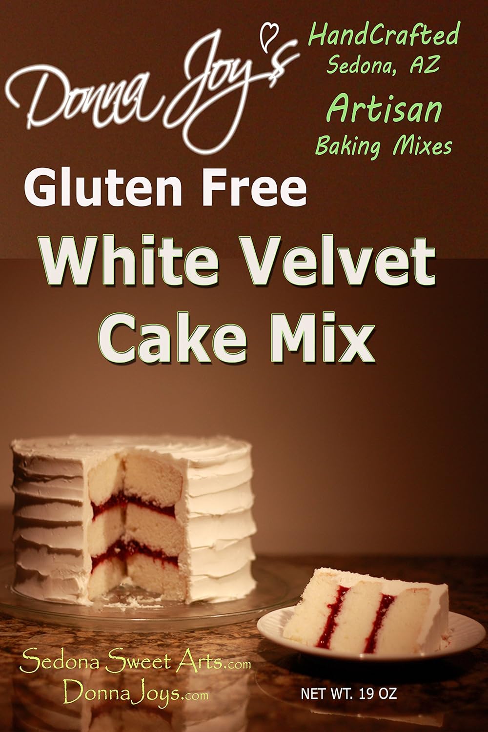Gluten Free White Velvet Cake Mix, Donna Joy