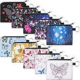 Boao 10 Pieces Small Change Purse Bulk Coin Purse Mini Pouches Wallet Bag with Zipper for Women Girls