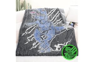 JAPDNK Dinosaur Gifts Toys for Kids Boys Blanket Glow in The Dark Blanket Dino Blanket Age 1-15 Years Old Toddler Teen Son Present Birthday Christmas Valentine's Day Easter Teenager Child Gifts
