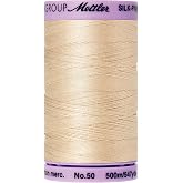 Mettler Silk-Finish Solid Cotton Thread, 547 yd/500m, Eggshell