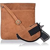 Ozora Multi Pockets Handmade Leather Crossbody Handbags & Sling Bag for Men & Women with Detachable Holster (Cognac Hunter)
